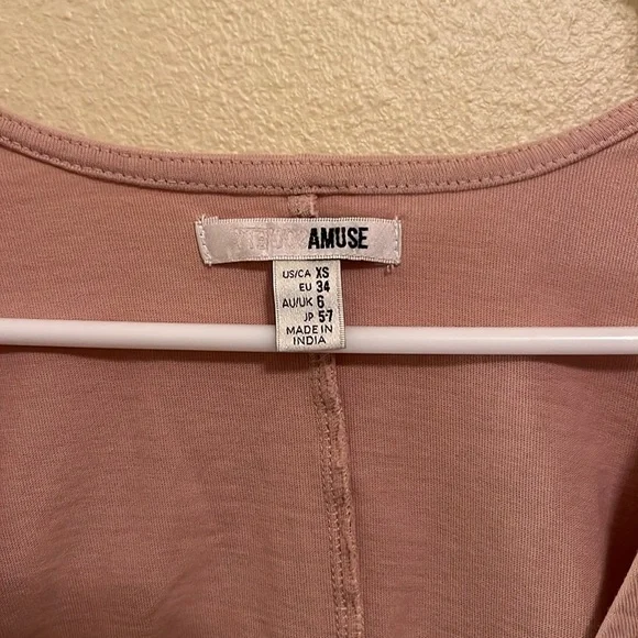 🩰 AMUSE SOCIETY 🩰 Pink Balletcore long sleeve top - Picture 4 of 4